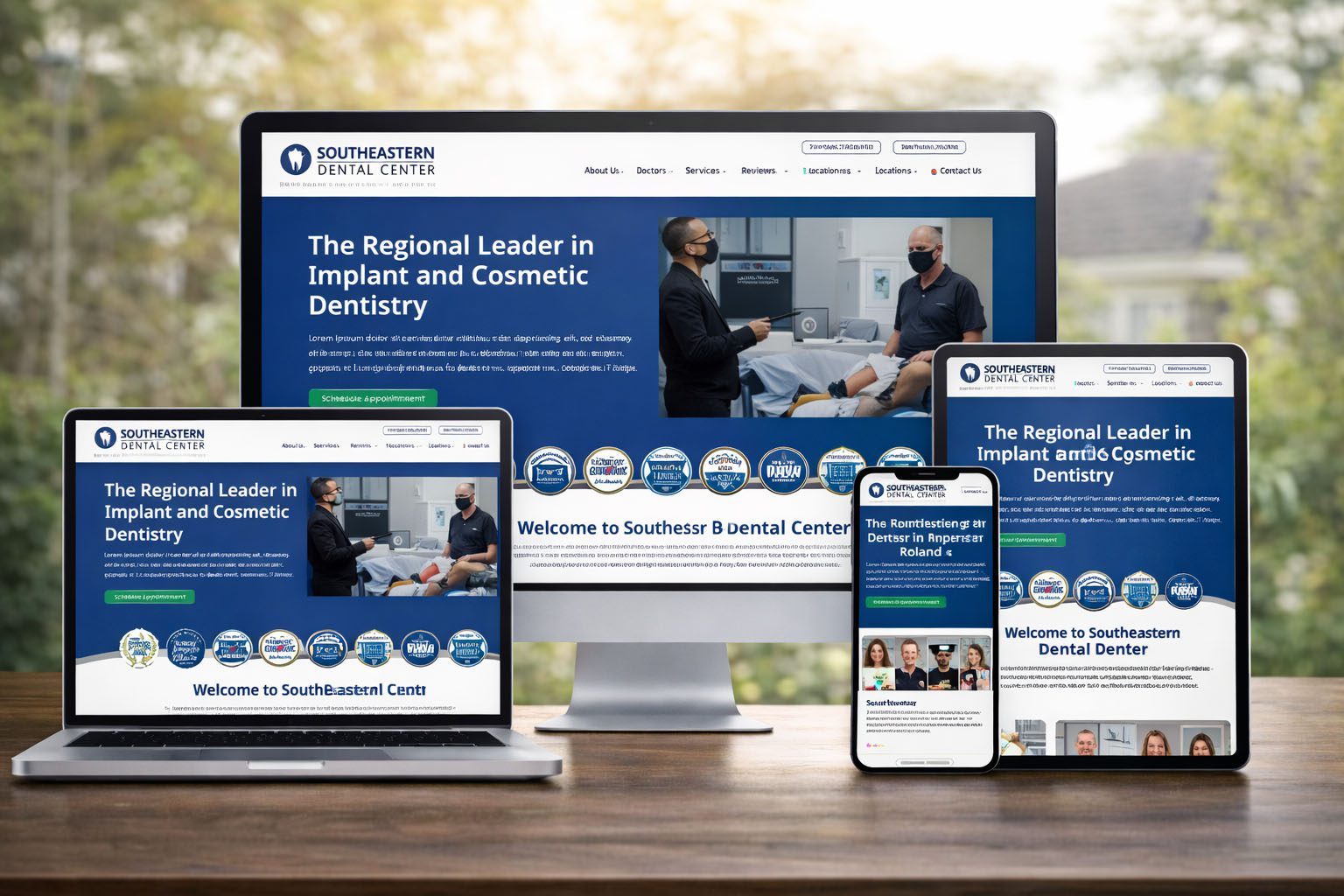Southeastern Dental Center website across devices copy