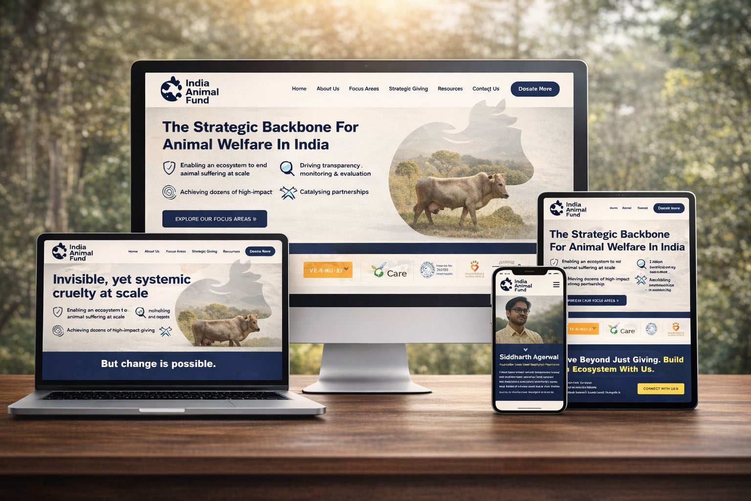 Responsive India Animal Fund website showcase copy