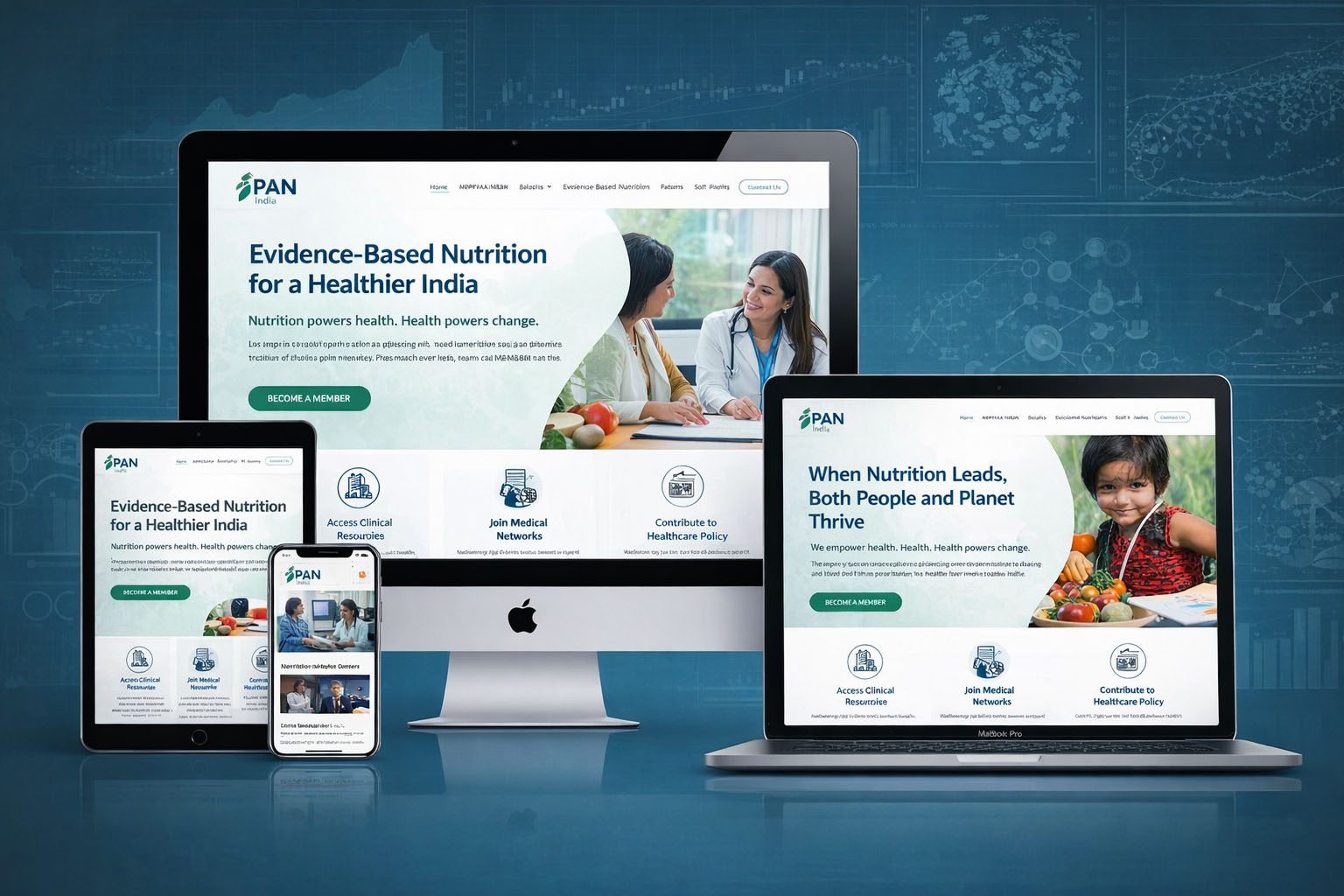 Responsive portfolio banner showcasing PAN India copy