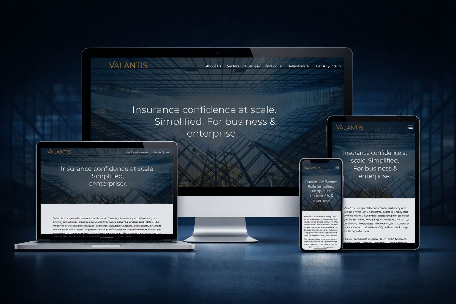 Valantis website across digital devices copy